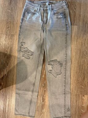 American Eagle Outfitters Gray Distressed Jeans
